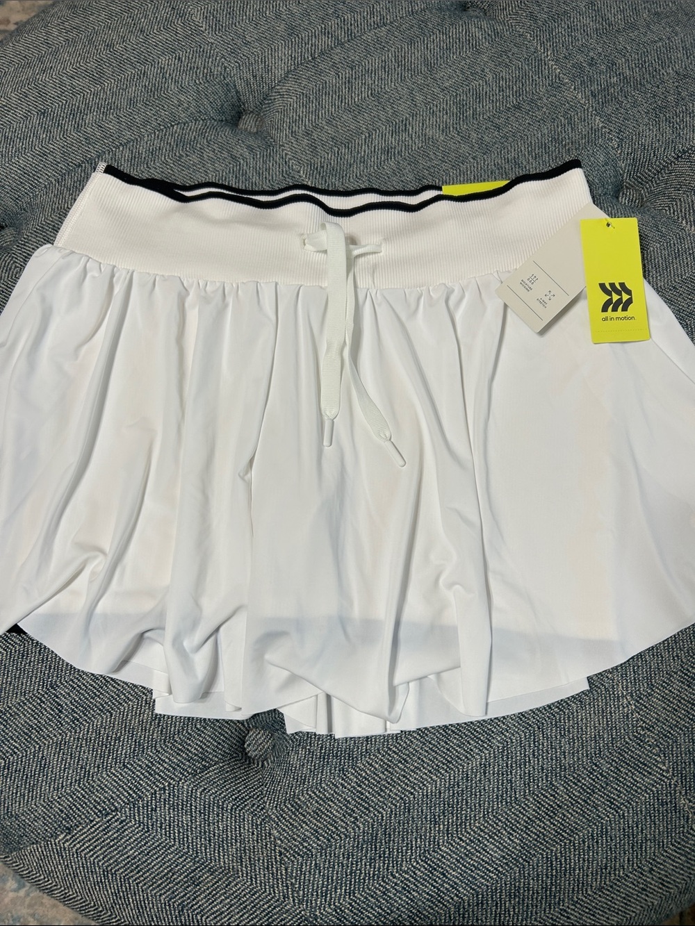 all in motion White Athletic Skirt with Black Trim